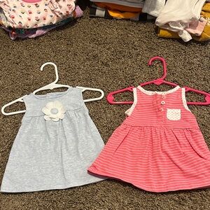 Pink and Blue Kids Dresses Set